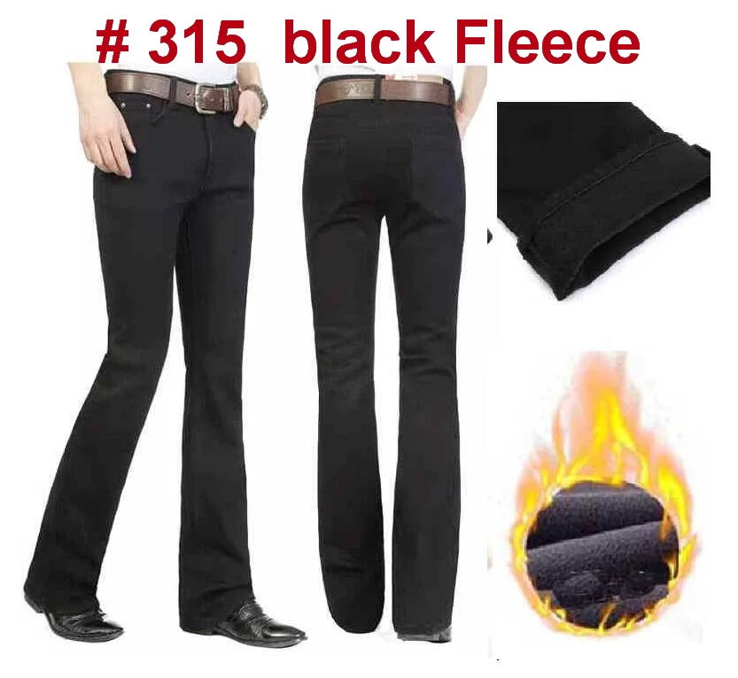 Men's Mid-Rise Flare Jeans | Slim Fit Denim Trousers
