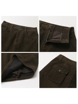 Chic Ven Women's Corduroy A-Line Mini Skirt
