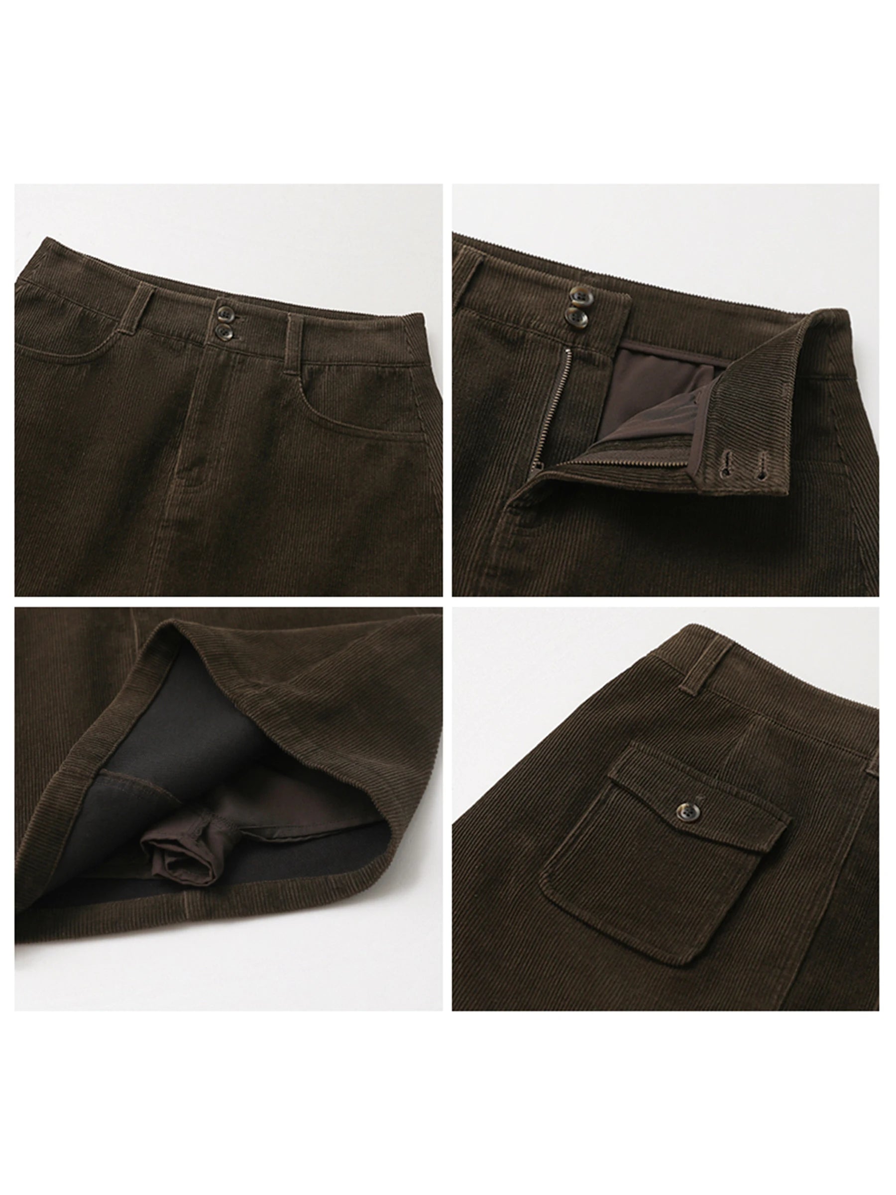 Chic Ven Women's Corduroy A-Line Mini Skirt