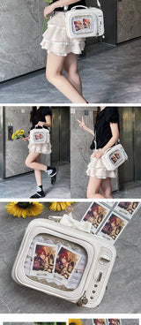 Novelty Tv Shape Ita Bag Retro Television Women Shoulder Bag Design Ita Backpack with Inserts Girls Crossbody Bag