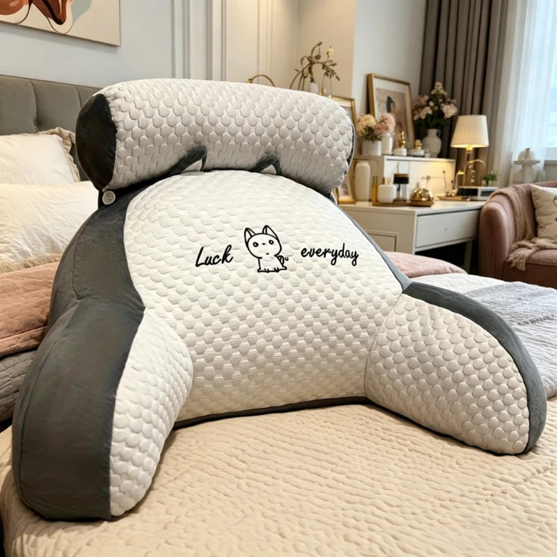 Ergonomic Reading Pillow with Adjustable Back Support,Soft Lumbar Support for Bed,Sofa, Chair,Breathable Polyester Fabric