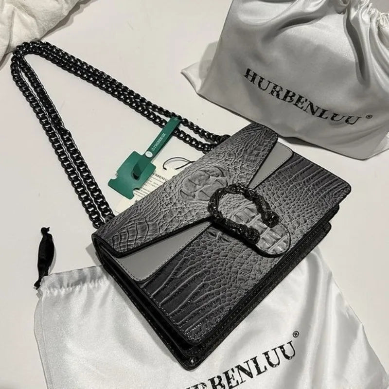 Crocodile Pattern Dionysus Underarm Bag