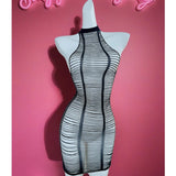 Fishnet Mesh Bodycon Cover-Up