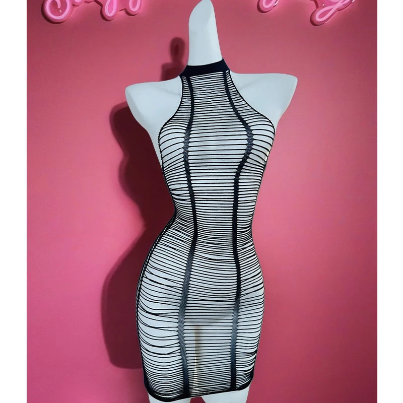 Fishnet Mesh Bodycon Cover-Up