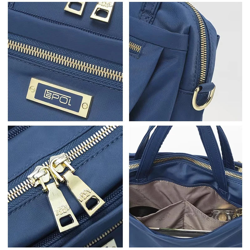 EPOL Large Capacity Women's Handbags Fabric High Quality Fashion Shoulder Bags Multiple Pockets Casual Waterproof Tote Bags 7253