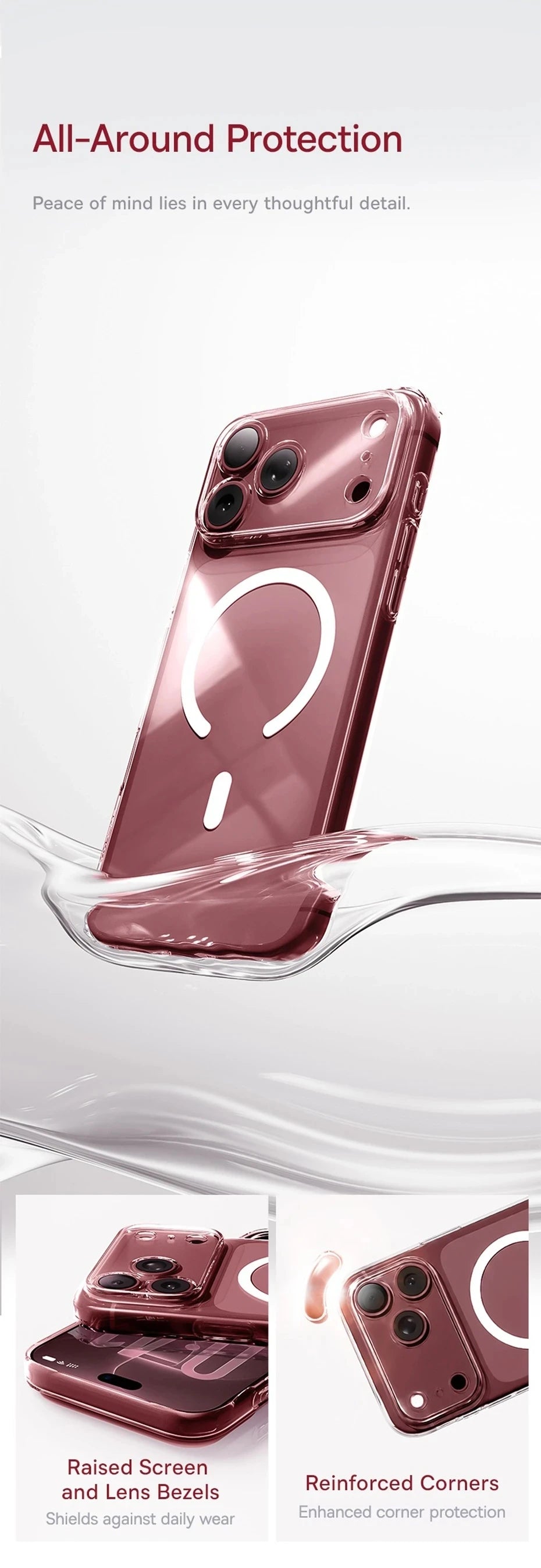 Baseus Clear Magnetic Case for iPhone 17 & 18 Pro Max