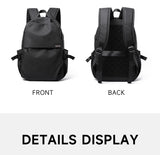 Septwolves Black Large Lapacity 16 Inch Laptop Backpack Man Women Leisure Business Waterproof PVC Leather School Bag Rucksack