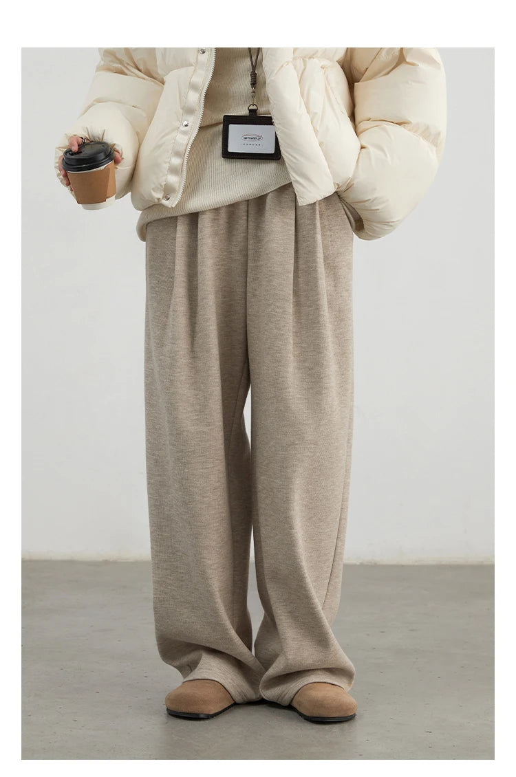 Women's High-Waisted Pleated Wide-Leg Trousers