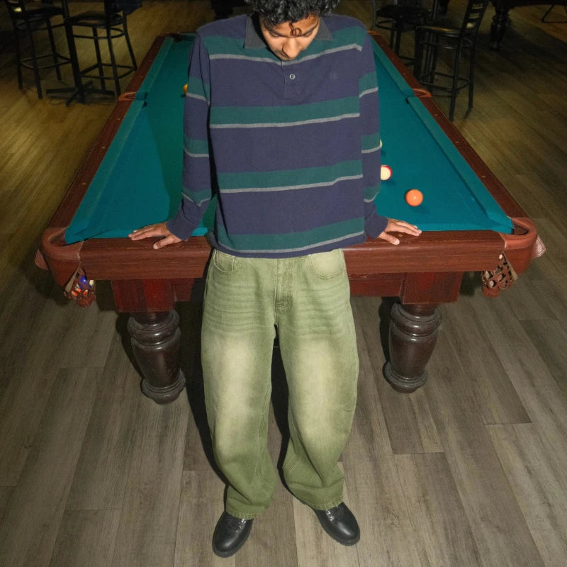 Matcha Green Baggy Jeans | Y2K Retro Denim
