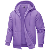 TACVASEN Men's Fleece-Lined Zip-Up Hoodie