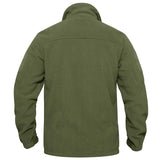 TACVASEN Men's Fleece Jacket Soft Warmth Windproof Full Zip Up Coat Multiple Zipper Pockets Hiking Working Outdoors Windbreaker