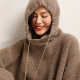 Women's Pure Cashmere Knit Beanie & Scarf Hat