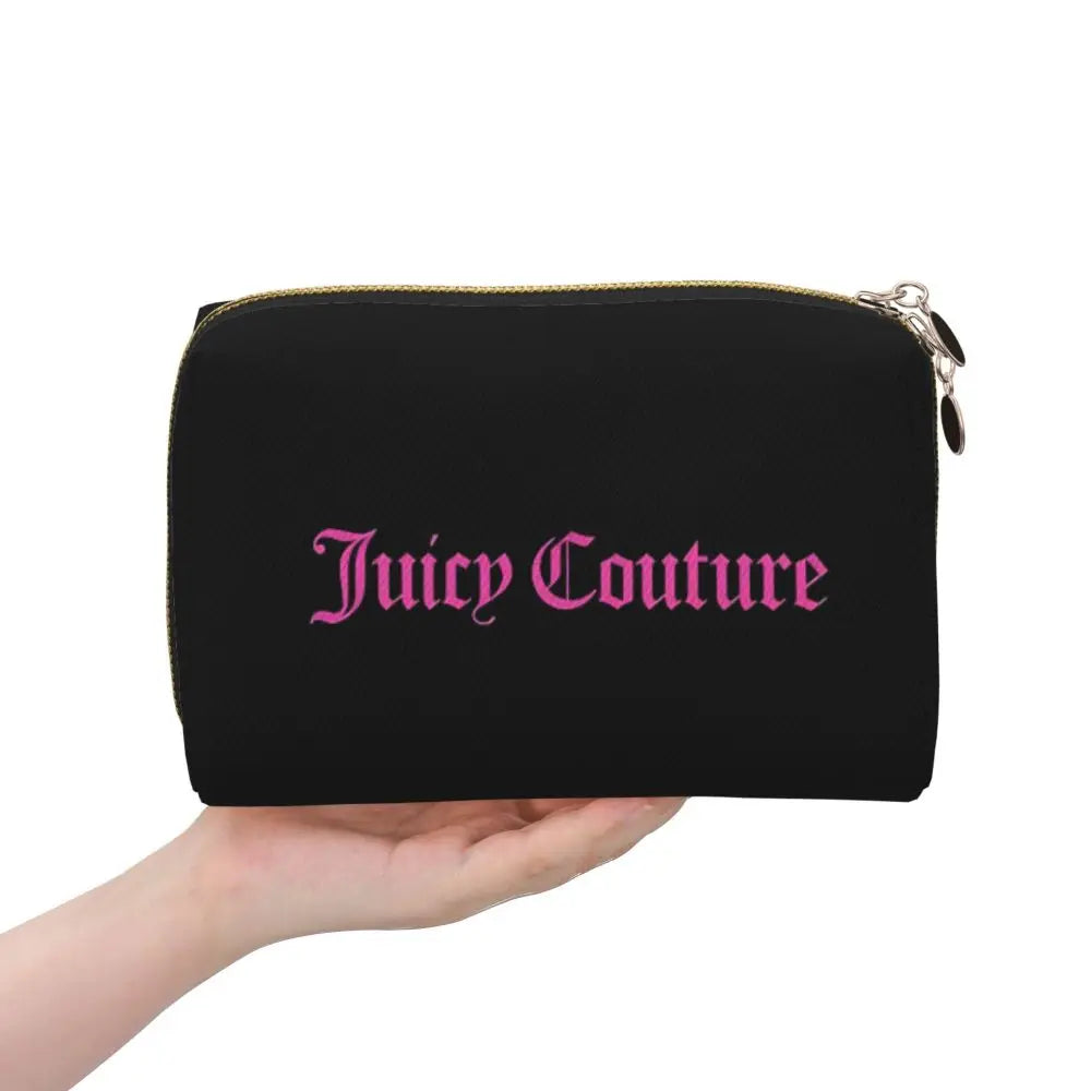 J-Juicy-C-Couture Makeup Bag Zipper Pouch Travel Cosmetic Bags Large Leather Portable Cosmetic Bag for Women
