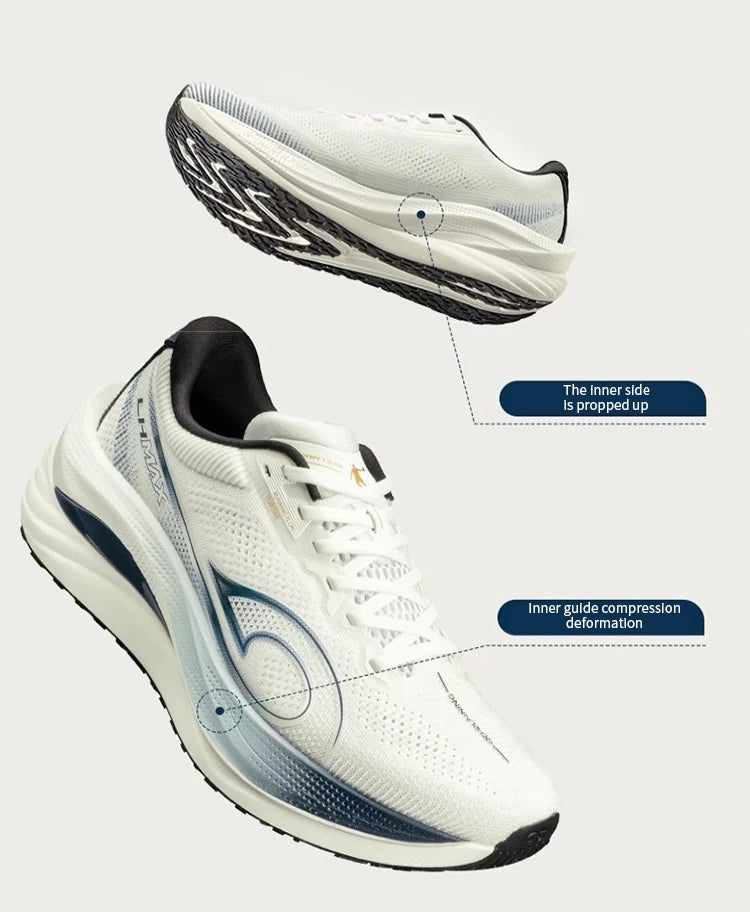 QIAODAN LH 600 Max Men's Running Shoes Breathable Sport Shoes 2026 Thick-soled Lightweight Jogging Sneakers QXB023254214R