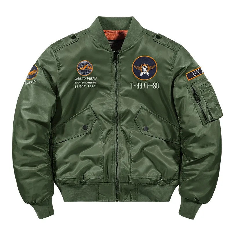 Men's MA-1 Flight Bomber Jacket | Classic Military Cargo Style Coat