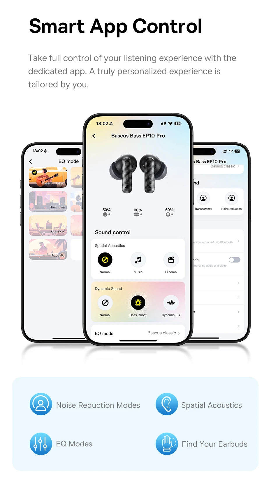 Baseus Bass EP10 Pro ANC Earbuds – Hi-Res LDAC Wireless
