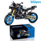 Technical MOC Construction Bricks Motorcycle Model Creative Building Kit Assembly Toys Educational Gift for Children Boys Girls