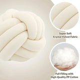 Handmade Knot Ball Throw Pillow – Soft Velvet Cushion