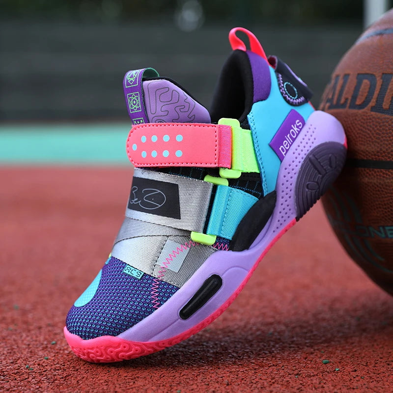 Kids' Pro-Grip Athletic Basketball Shoes