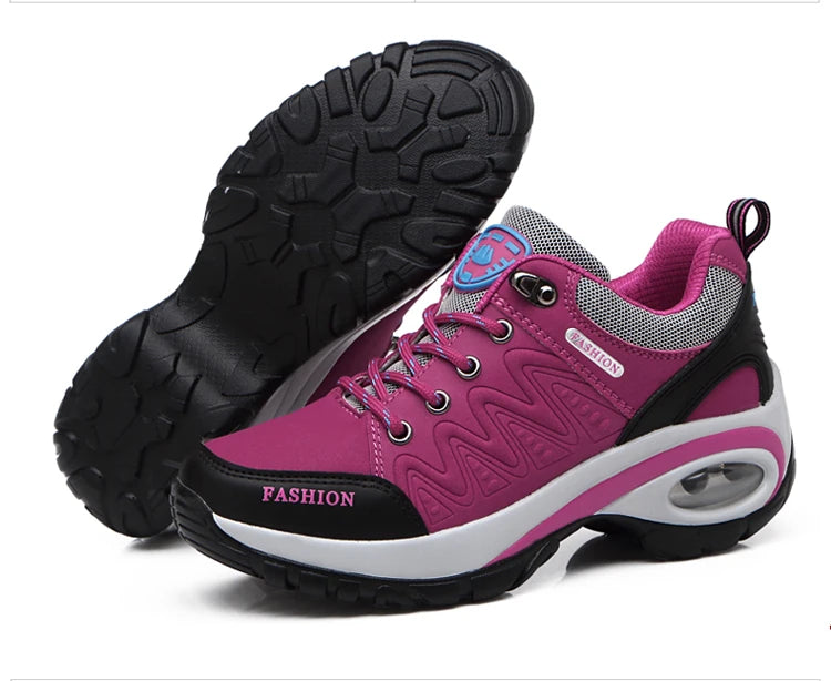 SALUDAS women casual sneakers Non-slip thick-soled height-enhancing casual running shoes light walking sheos