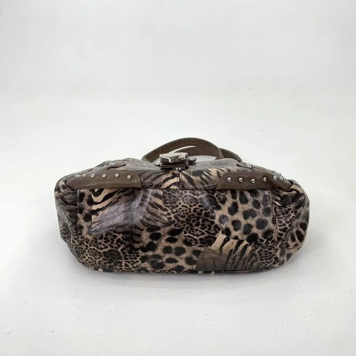 Y2K Leopard Print Shoulder & Crossbody Tote Bag