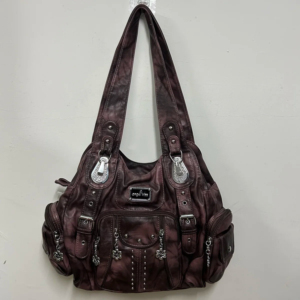 Vintage Women Bag Large Handbags Satchel Top-handle PU Shoulder Bag Vintage Dumpling Pack Multi-pockets Shoulder Bags Purse