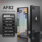 AJAZZ AF82 Office Low Profile Keyboard RGB Wired/Wireless Gaming Keyboard 75% Layout 82 keys 4000mAh Battery for Win/Mac
