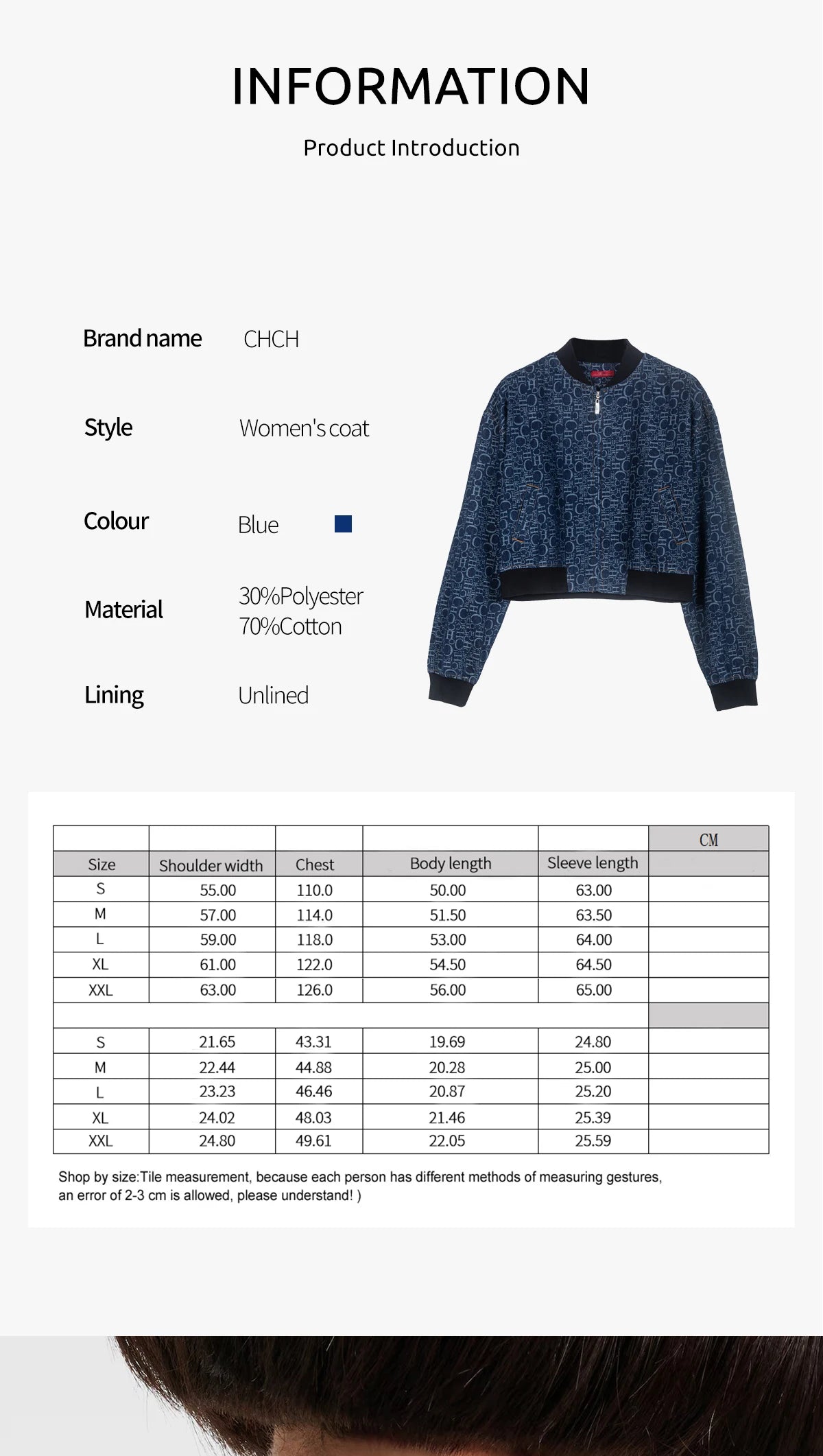 Spring Denim Casual Zipper Jacket – Simple Letter Print Coat