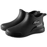 Fashionable Adult Short Rain Boots Waterproof Ankle Shoes Anti-Slip Durable Rubber Footwear For Men Women Suitable for Rainy Day
