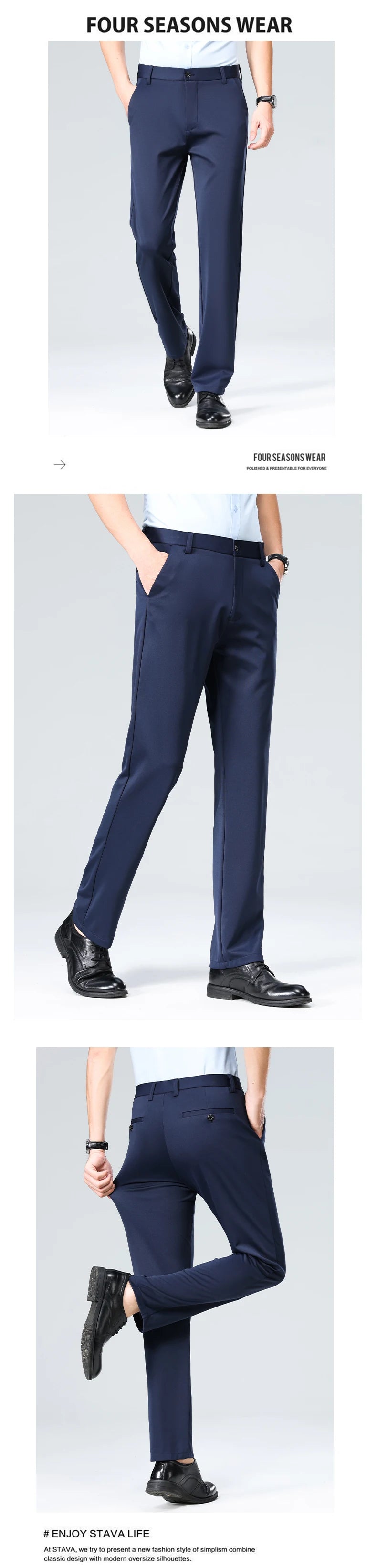 Men's Lightweight Stretch Straight-Leg Pants