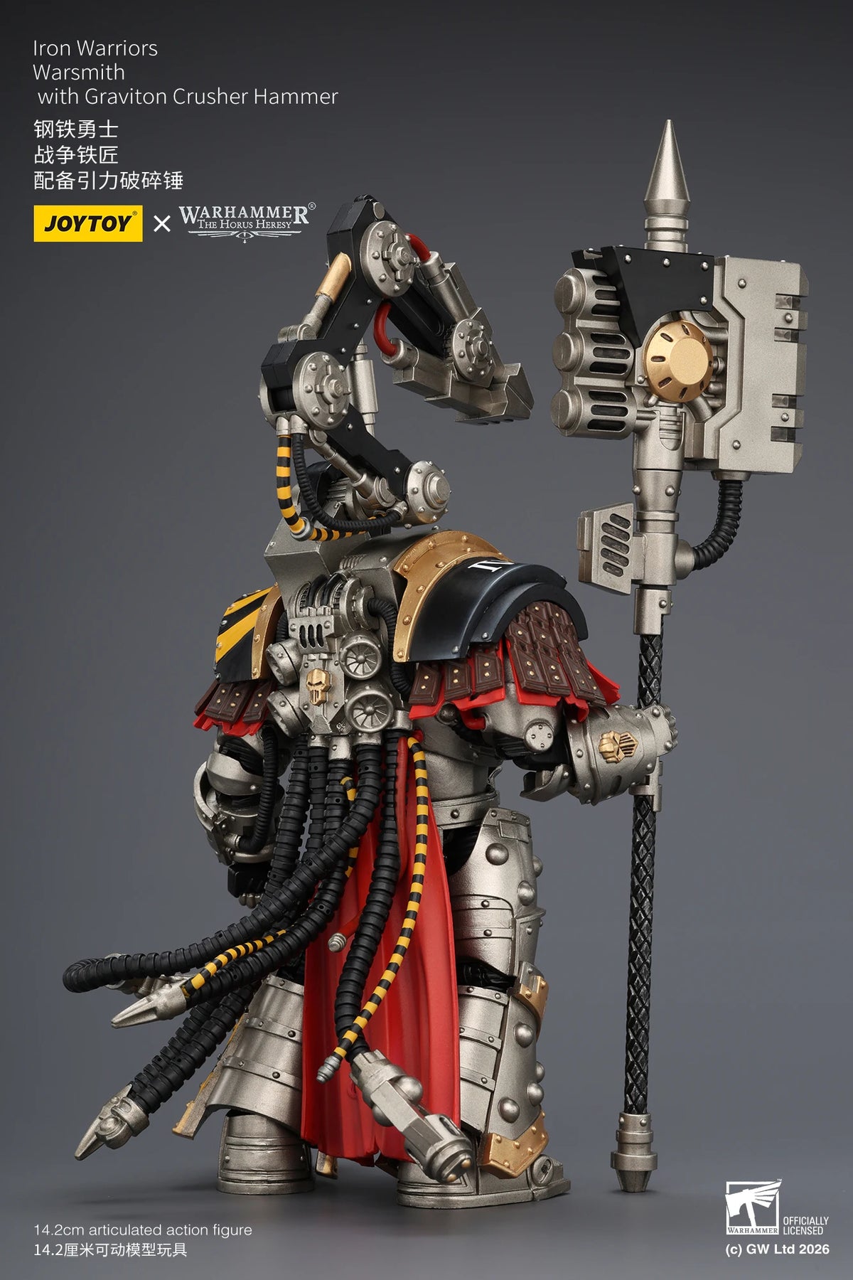 [IN STOCK]JOYTOY Warhammer 40K 1/18 Action Figure Iron Warriors Warsmithwith  Graviton Crusher Hammer figures Toys