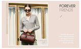 CONTACT'S Genuine Leather Top Handle Bags for Women Sling Shoulder Bags Tote Bag Handbags Metal Frame Female Bags Ladies Fashion
