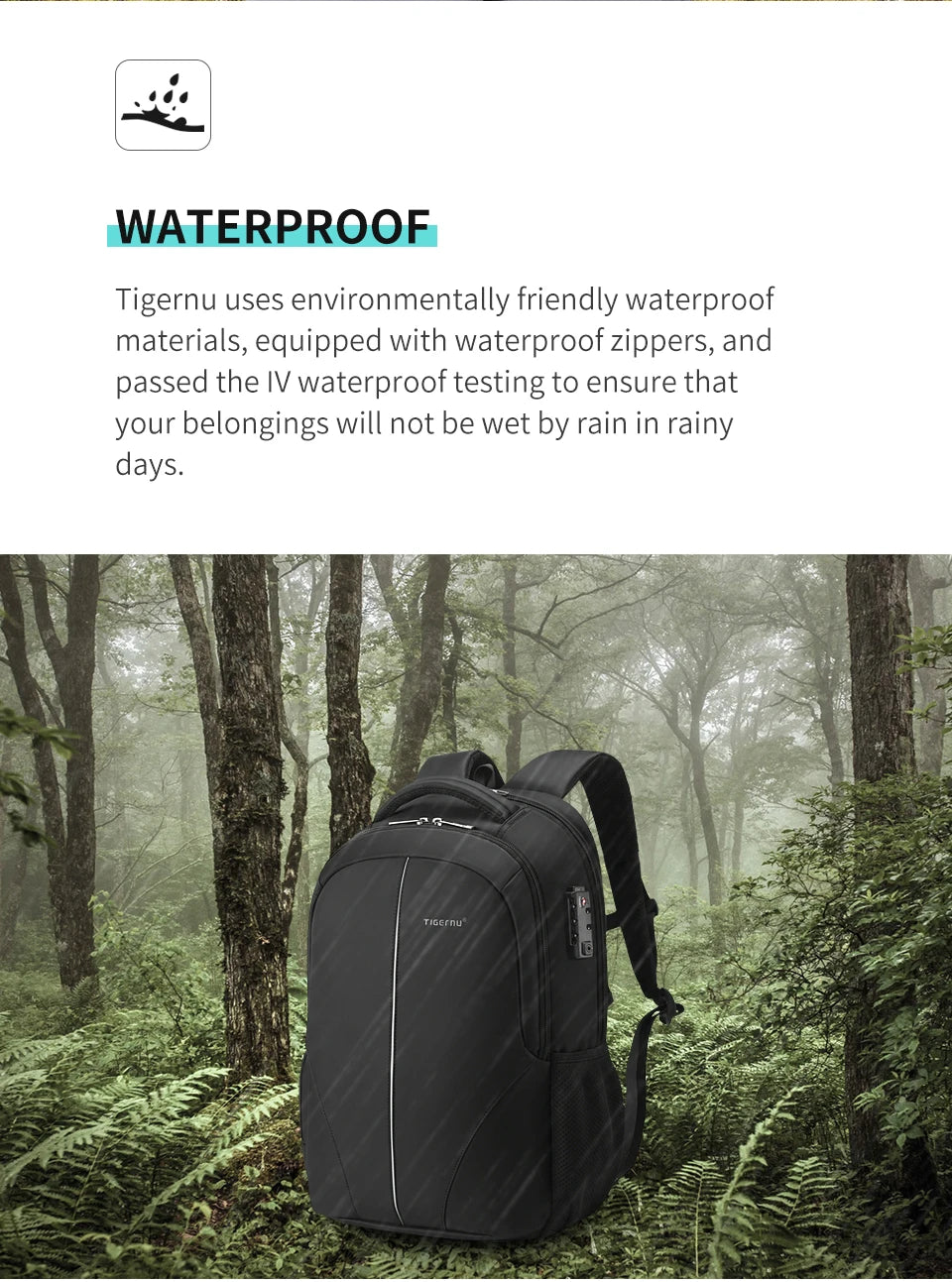 Tigernu Travel Backpacks 14-15.6-17'' Laptop Backpack For Men TSA Anti Theft Backpack Nylon Backpacks Bag For Schoolbag Knapsack
