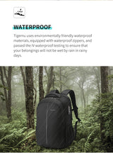 Tigernu Travel Backpacks 14-15.6-17'' Laptop Backpack For Men TSA Anti Theft Backpack Nylon Backpacks Bag For Schoolbag Knapsack