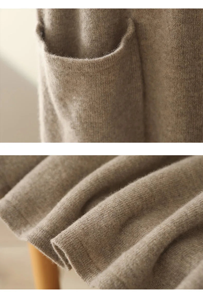 Wool A-Line Midi Skirt – Women's Knit Autumn Winter