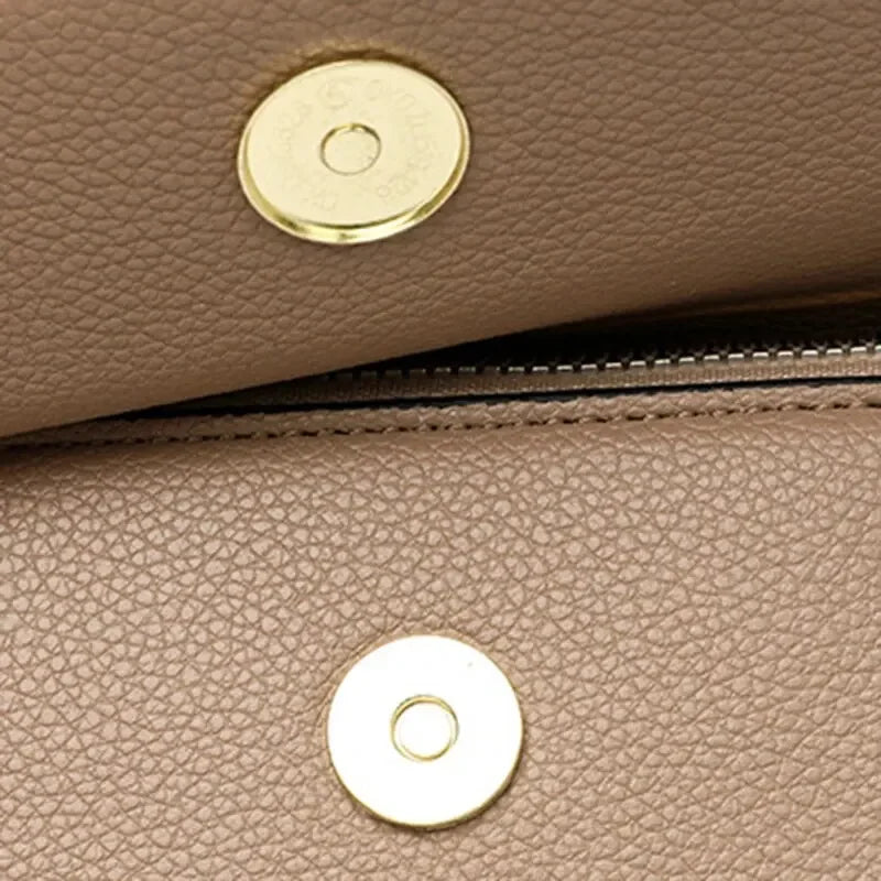 Women Solid Color PU Flap Crossbody Shoulder Bag Casual Daily Wear Versatile Fashion Handbag For Outdoor