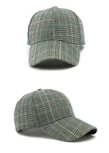 Unisex Checkered Baseball Cap with Adjustable Strap