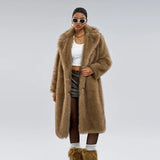Luxury Gradient Faux Fur Overcoat