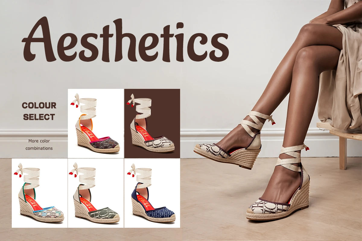 CHCH Women's Handmade Hemp Flat Beach Shoes