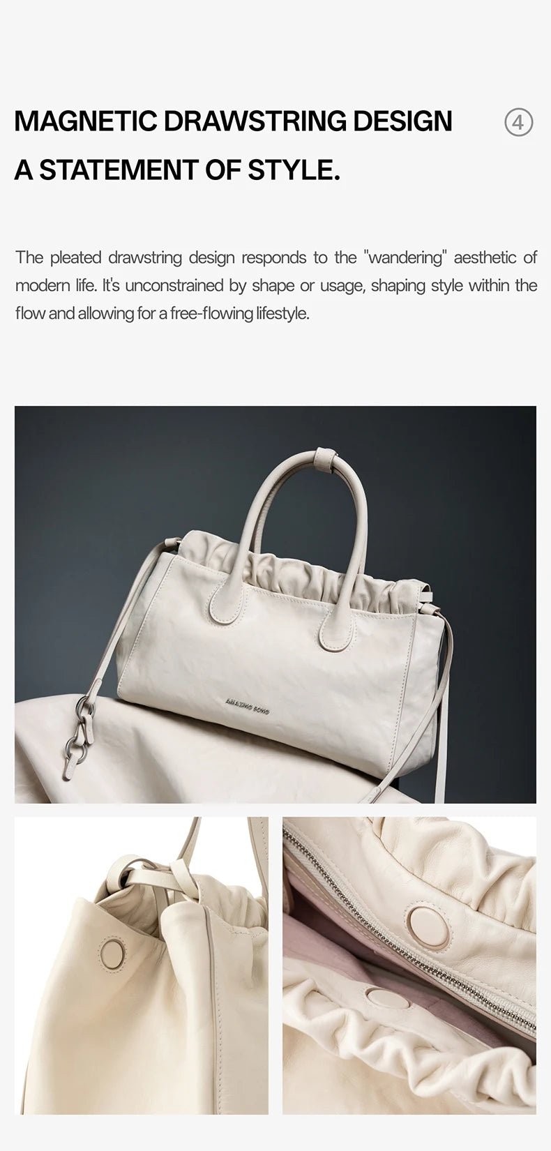 Amazing Song Cloud Hobo Bag – Genuine Leather Crossbody