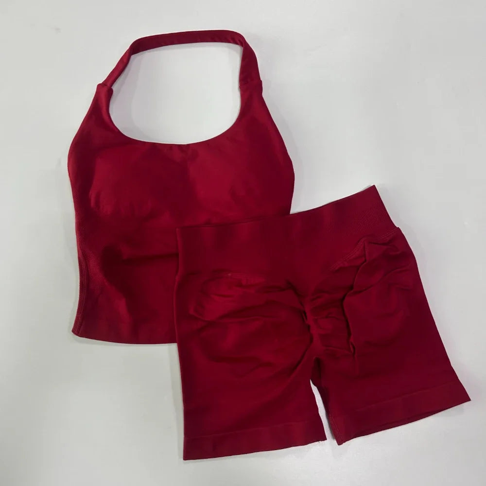Seamless Halter Yoga & Fitness Set