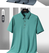 Men's Plus Size Ice Silk Polo Shirt – Quick Dry