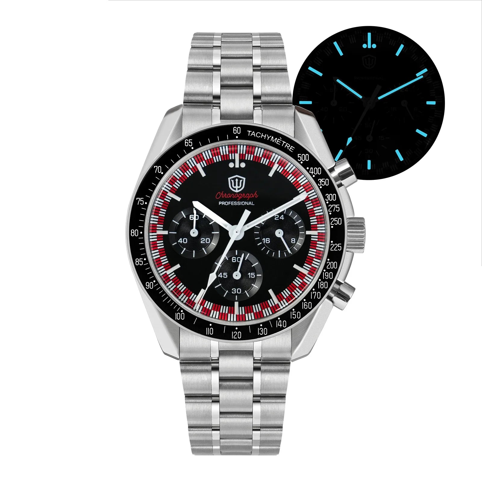 Watchdives New WD1863 39mm Watch VK63 Quartz Chronograph Movement BGW9 Luminous 10Bar Waterproof 39mm Vintage Watches