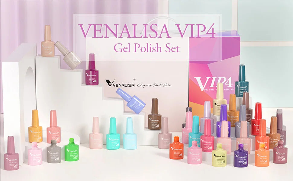 VENALISA VIP4 Kit Nail Gel Polish TPO FREE Full Coverage 36/60 Color Gel Pigment Professional Nail Art Long-lasting Gel Varnish