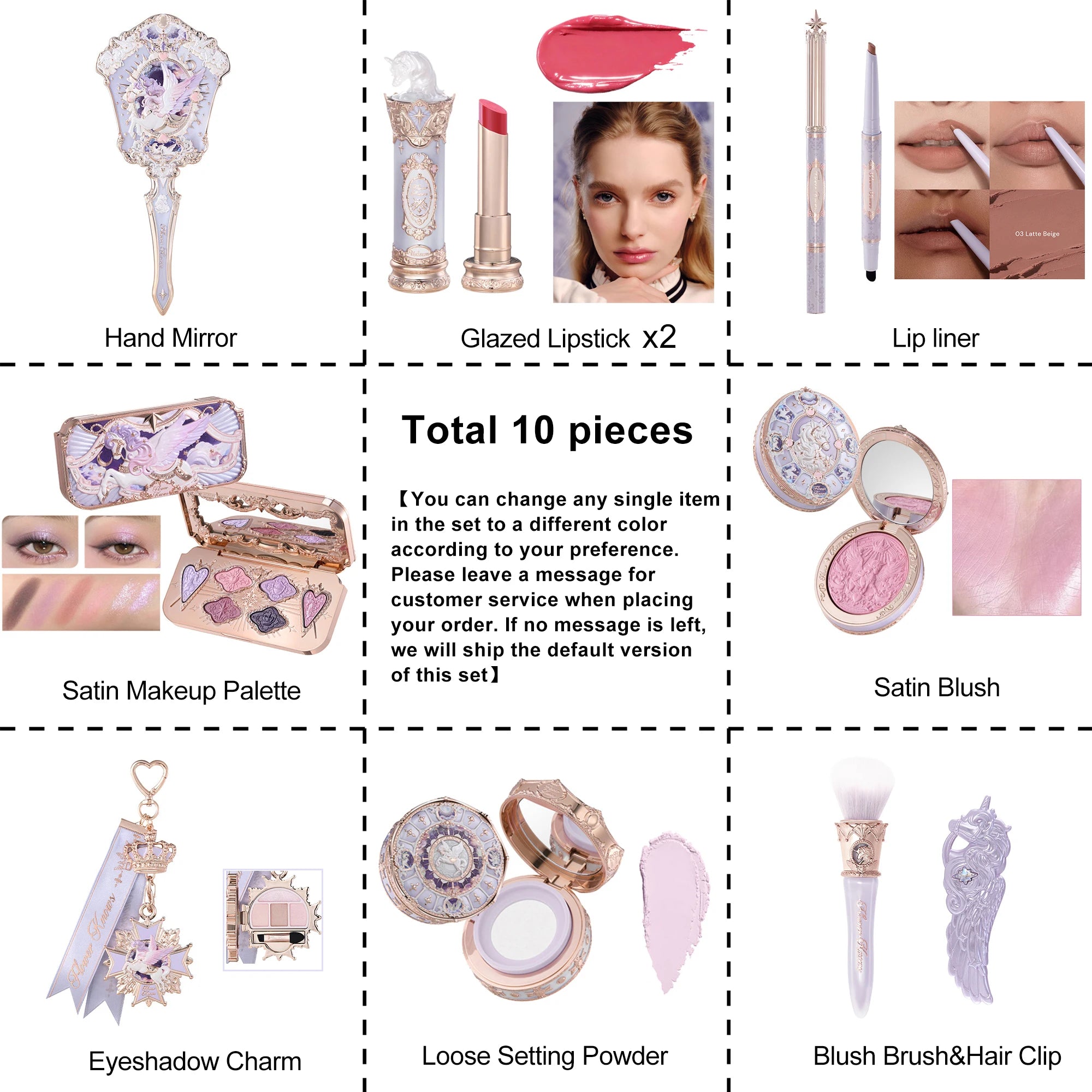 Flower Knows Knight Unicorn Makeup Set