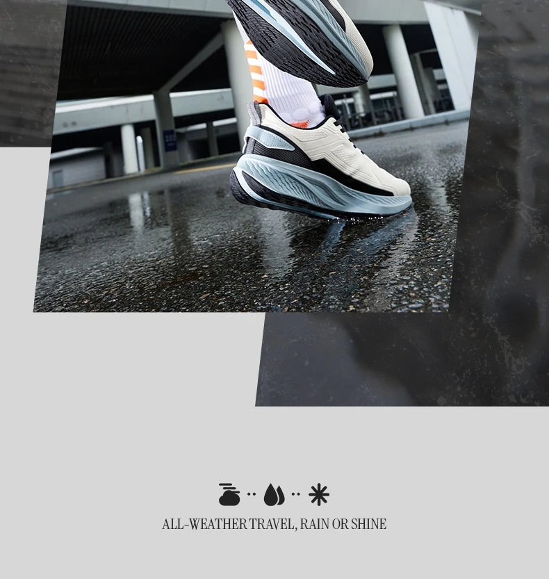 361 Degrees Wingblade Rainblock Men Running Shoes Splash Proof Anti-Slip Water Repellent Grippy Stable Male Sneakers 672532231