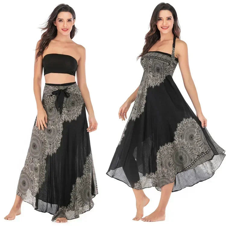 Boho Maxi Skirt – Flowy Ankle-Length Summer Skirt for Women