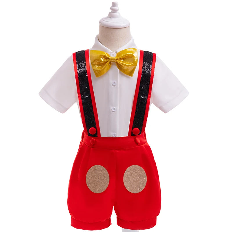 Mickey-Inspired Baby Cosplay 3-Piece Set