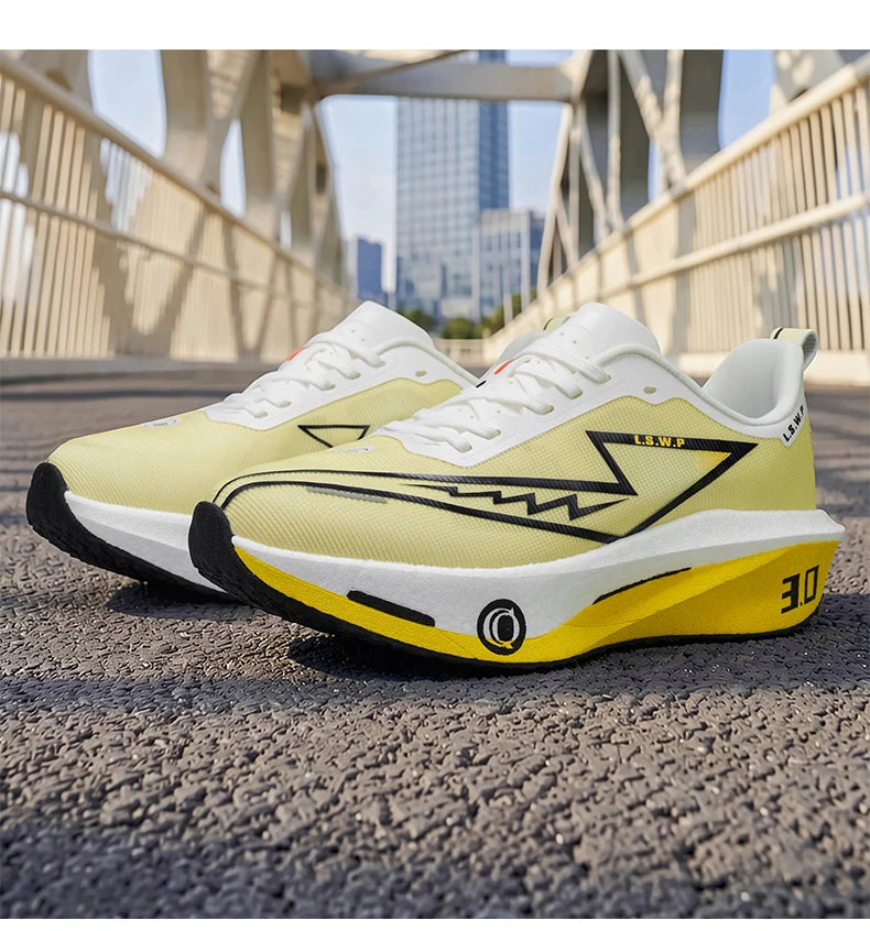 Men Marathon Running Shoes Carbon Plate Training Race Sports Outdoor Breathable Lightweight Women Comfortable Athletic Sneakers