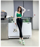 Women's High Waist Stretch Jeans – Slim Denim Pants